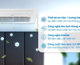 Máy lạnh âm trần 1 hướng Samsung sở hữu vẻ ngoài hiện đại