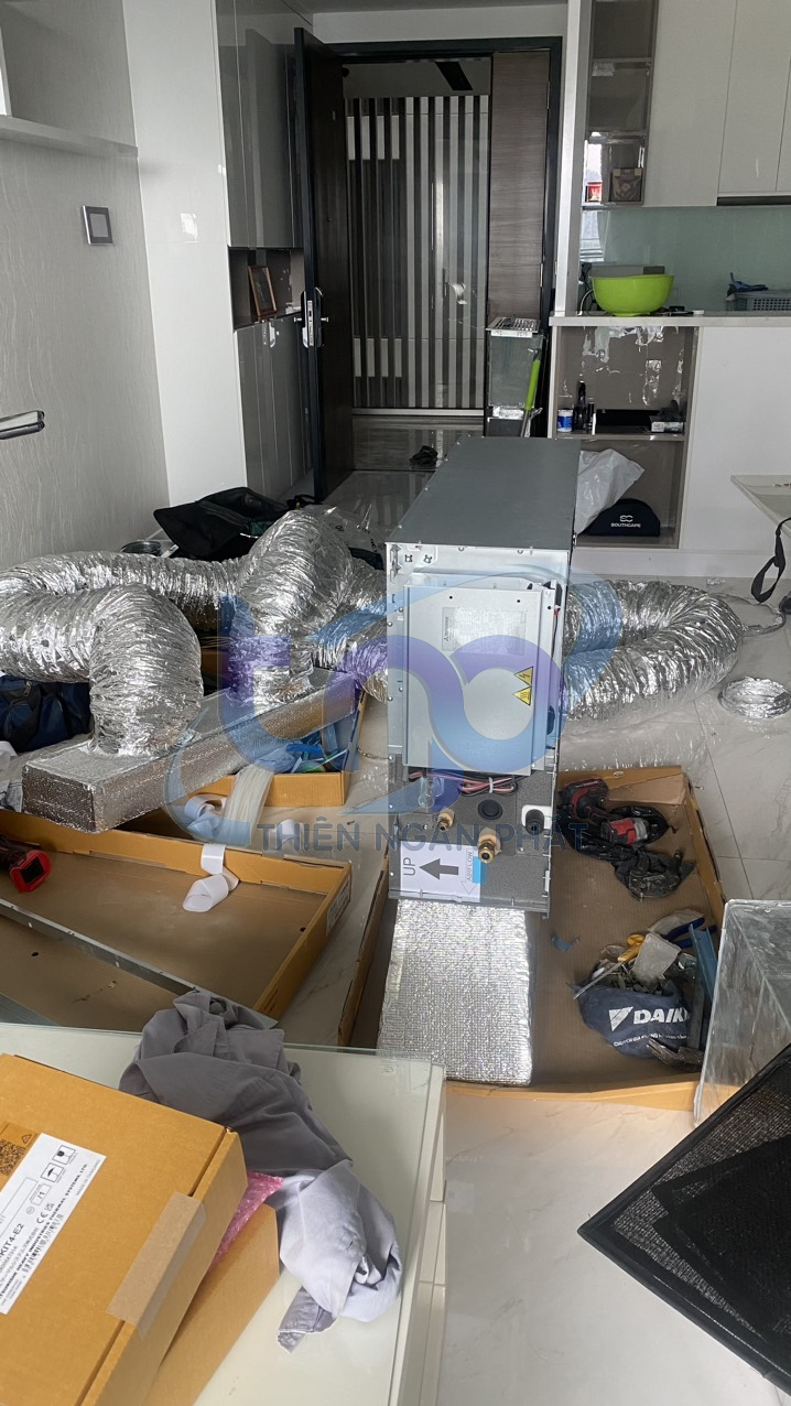 Máy lạnh âm trần ống gió lắp ở căn hộ cao cấp