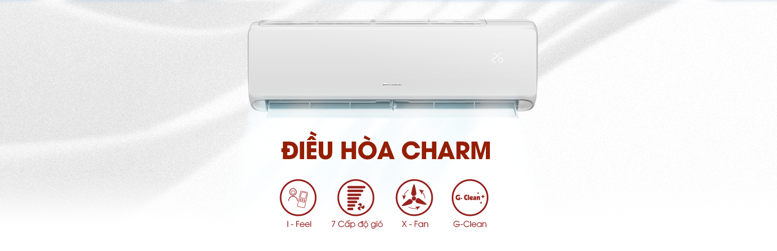 Máy lạnh treo tường Gree được phân phối với giá siêu hời Mau-may-lanh-treo-tuong-charm