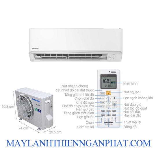 Máy Lạnh Treo Tường Panasonic Inverter 1 HP CU/CS-RU9CKH-8D