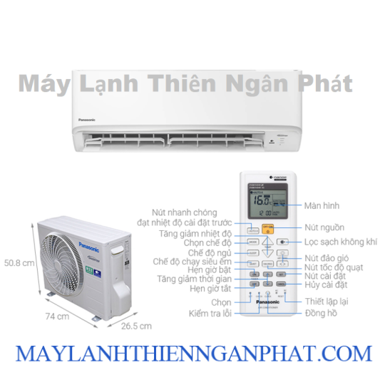 Máy Lạnh Treo Tường Panasonic Inverter 2 HP CU/CS-RU18CKH-8D